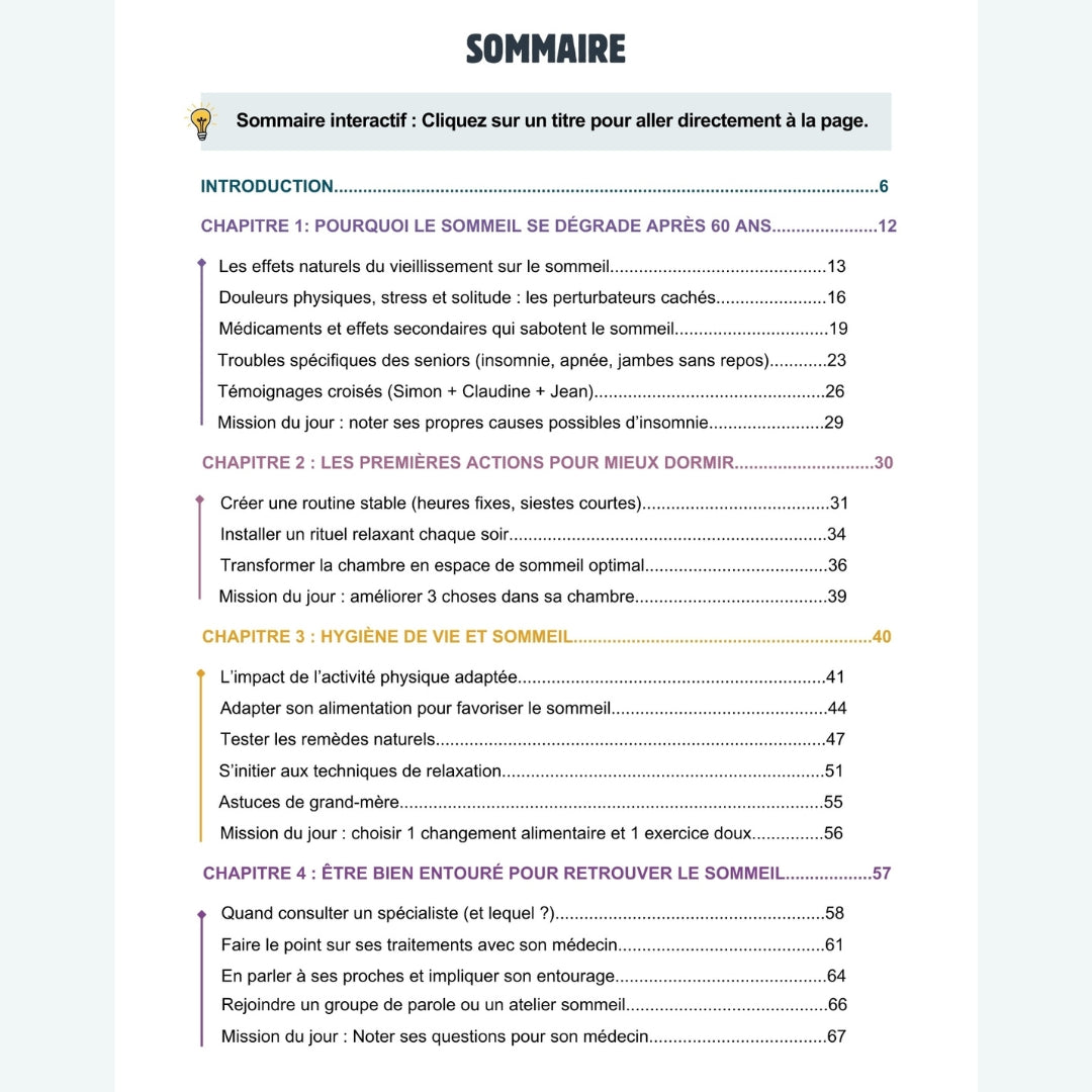 Mieux Dormir Après 60 Ans (E-Book)