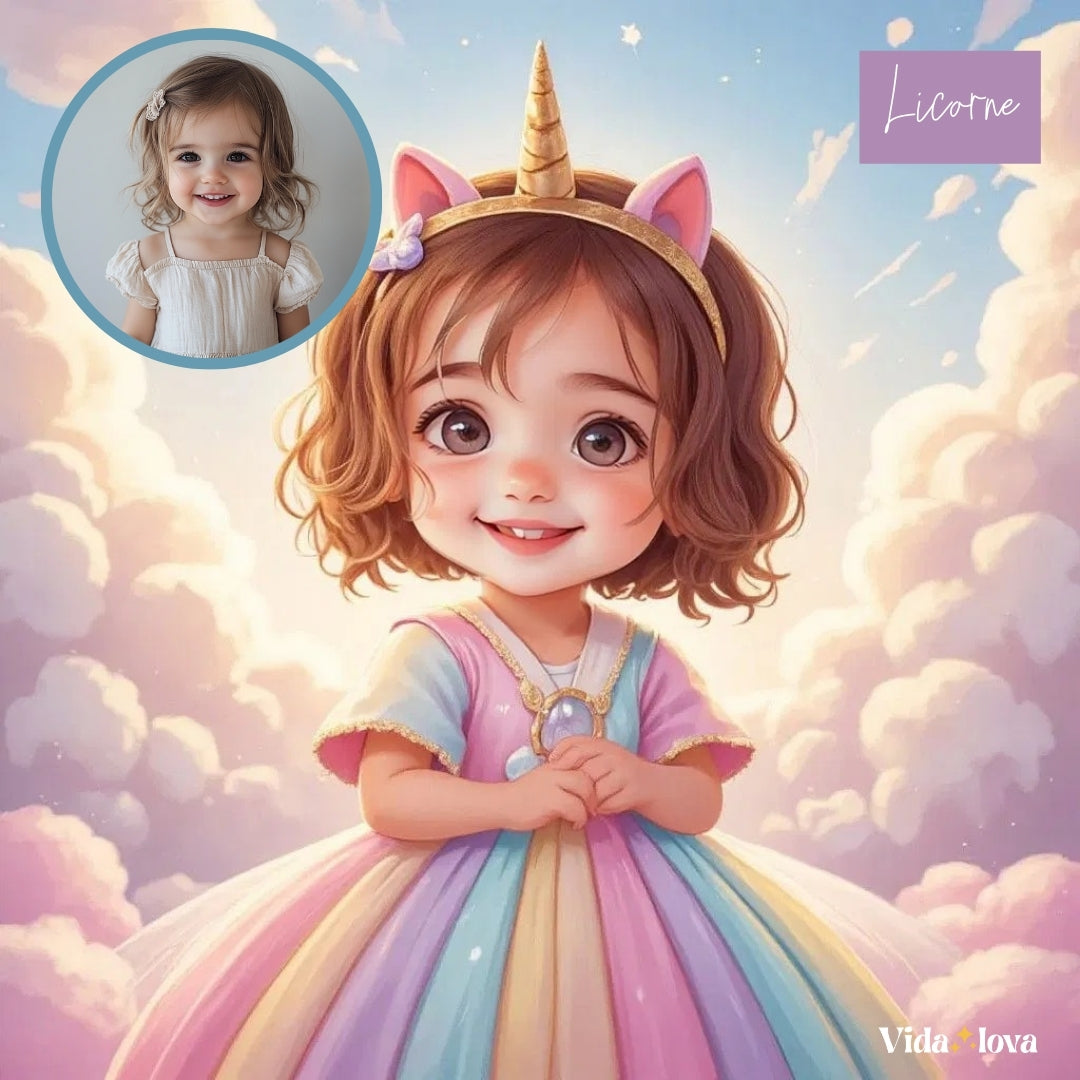Portrait Numérique Personnalisé - Filles