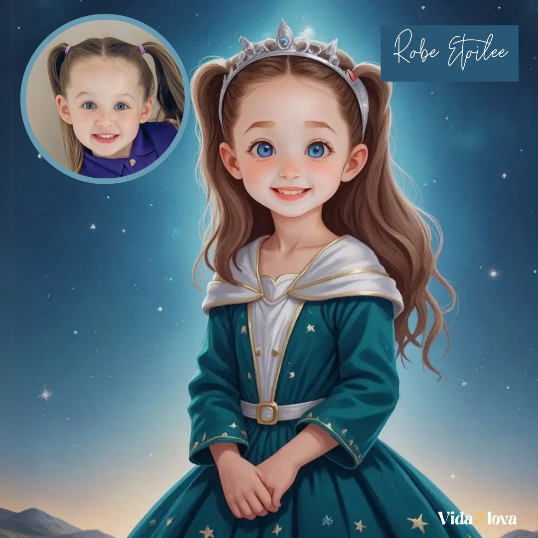Portrait Numérique Personnalisé - Filles